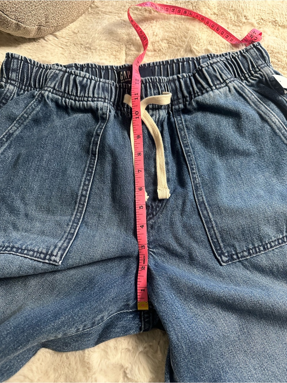 NWT Gap mid-rise Supersoft Pull-on Barrel Jeans size medium - Picture 8 of 11